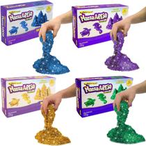 Kit 4 Massa Areia Massinha Modelar Brilhante Glitter - Sunny