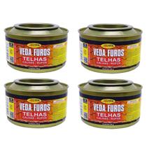 Kit 4 Massa Veda Furos Trincas Fissuras Telhas 330G Allchem