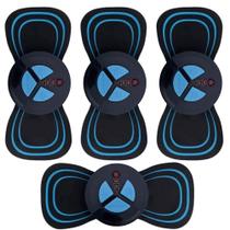 Kit 4 Massageador Eletrônico Muscular Mini Estimulador Portátil Recarregável Para Braços Pernas Abdômen