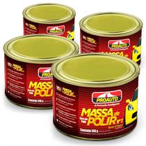 Kit 4 Massas de Polir Nº 2 Base Água Carro Moto Caminhão Automotivo Proauto 500g