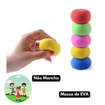 Kit 4 Massinha Eva Magica Infantil Pula e Molda 30 Gramas Volta as Aulas