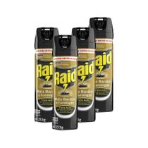Kit 4 Mata Baratas e Formigas Raid Aerossol Base Água 420ml Kit 4 Mata Baratas e Formigas Raid Aerossol Base Água 420ml