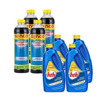 Kit 4 Maxfloc Hth + 4 Algicida De Manutençao E Limpeza Piscina Kit 4 Maxfloc Hth + 4 Algicida De Manutençao E Limpeza Piscina