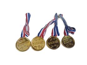Kit 4 medalhas de campeão cordão vencedor prêmio brincadeira - Lynx
