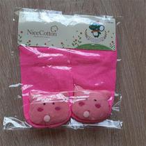 Kit 4 Meia Bebe 0-12 Meses Bichinho Chocalho É Menina! - cotton nice by Ello