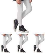 Kit 4 Meias Calça Infantil Frio Inverno Fio 80 Selene Grossa