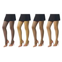 Kit 4 Meias-Calças Selene Básica Fio 15 Feminino