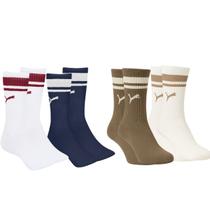 Kit 4 Meias Puma Cano Longo Unissex Confortáveis