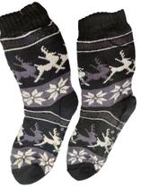 kit 4 Meias Térmica Masculina de Lã Quentinha Inverno Forrada Pelinho antiderrapante para Frio
