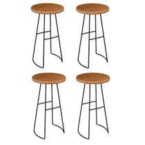 Kit 4 Mesas Bistrô Alta Para Aérea Gourmet York Peroba