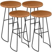 Kit 4 Mesas Bistrô Bar Alta Estrutura Ravi D01 Peroba Rosa Kit 4 Mesas Bistrô Bar Alta Estrutura Ravi D01 Peroba Rosa