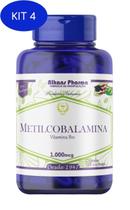 Kit 4 Metilcobalamina Vitamina B12 1000 Mcg 120 Cápsulas