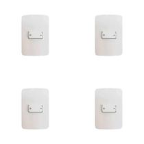 kit 4 - mg b3 conj 1 int simples bipolar 4x2 10a branco