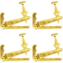 Kit 4 Micro afinadores dourado para violino 4/4 Kit 4 Micro afinadores dourado para violino 4/4