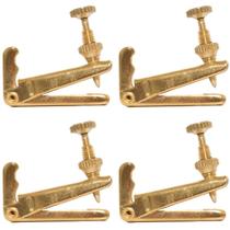 Kit 4 Micro Afinadores Dourado Para Violoncelo Cello 4/4