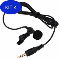 Kit 4 Microfone Lapela Celular Profissional Gravação Youtuber - Ideal Importados