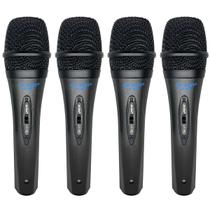 Kit 4 Microfones Dinâmicos Le Son Ls-300 - Com Fio