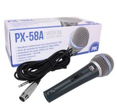 Kit 4 microfones dinâmicos unidirecional com fio - px-58a - pix