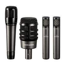 Kit 4 Microfones para Bateria Audio-Technica Série Artist ATM-DRUM4 c/ Maleta