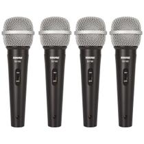 Kit 4 Microfones Profissionais Dinâmico SV 100 - SHURE