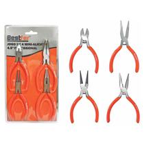Kit 4 Mini Alicates Artesanato Ferramenta 4,5pol Ac Polido Bestfer