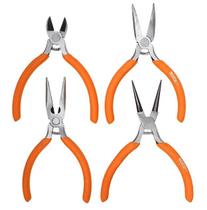 Kit 4 Mini Alicates Artesanato Ferramenta Bijuteria Mola Aço Kit 4 Mini Alicates Artesanato Ferramenta Bijuteria Mola Aço