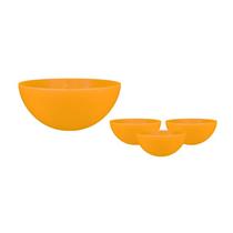 Kit 4 Mini Bowl Amarelo 240Ml Plástico Premium Kit 4 Mini Bowl Amarelo 240Ml Plástico Premium