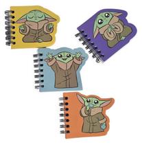 Kit 4 Mini Cadernos de Anotações Cadernetas Star Wars Grogu Kit 4 Mini Cadernos de Anotações Cadernetas Star Wars Grogu
