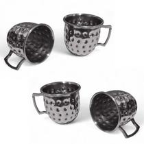 Kit 4 Mini Canecas Moscow Mule Martelada Shot Premium 60Ml I Kit 4 Mini Canecas Moscow Mule Martelada Shot Premium 60Ml I