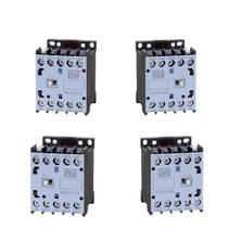 Kit 4 Mini Contatores Auxiliares Weg CWCA0-22 10A 220VCA Ideal para Circuitos Elétricos!