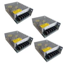 Kit 4 Mini Fonte Chaveada Colmeia 12V 5A 60W Cftv Fita Led