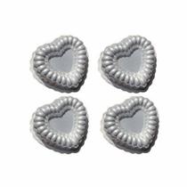 Kit 4 Mini Forminhas Ballerine Coração Jacque 9x4cm Gomada