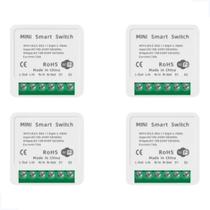 Kit 4 Mini Interruptor Inteligente 16a Wifi