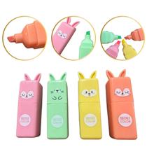 Kit 4 Mini Marca Texto Kawaii Boow