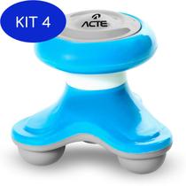 Kit 4 Mini Massageador Corporal Acte T150 Azul