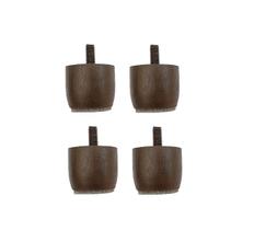 Kit 4 Mini Pés Marrom 3 cm De Altura P/ Cama Box Baú Queen King Kit 4 Mini Pés Marrom 3 cm De Altura P/ Cama Box Baú Queen King