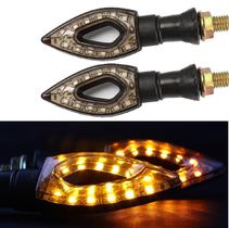 Kit 4 Mini Pisca Led Esporti Moto Flexa Seta Universal Preto
