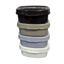 Kit 4 Mini Potes Retangular Hermético Multiuso Colorido R656