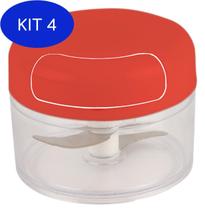 Kit 4 Mini Processador De Alimentos Manual 2 Lâminas - Ud696