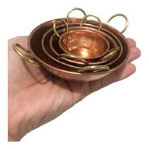 kit 4 Mini Tachos De Cobre Para Finger Food Buffet Degustação