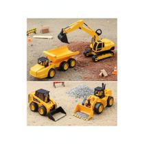 Kit 4 Mini Tratores Escavadeira Diversão Garantida!