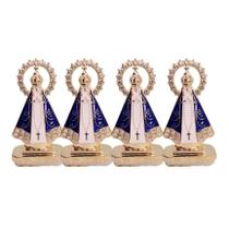 Kit 4 Miniatura Nossa Senhora Aparecida Para Casa Carro M1