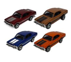 Kit 4 Miniaturas Opala Ss 1978 edição limitada 100 anos Metal Pneus De Borracha 1/64