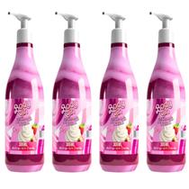 Kit 4 Mix Gel Creme BODY GIRL Beijável Morango Pélvico Atac