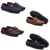 Kit 4 Mocassim Drive Masculino Bico Redondo Macio Conforto Kit 4 Mocassim Drive Masculino Bico Redondo Macio Conforto