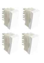 Kit 4 Modulo Interruptor Simples Branco Alumbra Inova Pro
