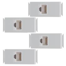 Kit 4 Modulo Tomada Telefone Rj11 Tramontina Aria Branco