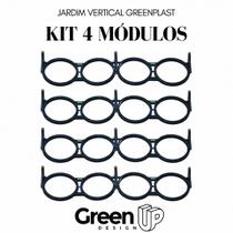 Kit 4 módulos GREENPLAST de 1 metro + Irrigação - GreenUp Design