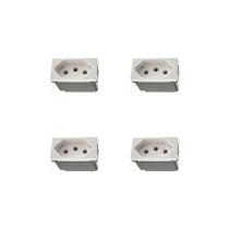 Kit 4 Modulos Tomada 10A 250V Branco 615038BC+ Pial Plus+ Kit 4 Modulos Tomada 10A 250V Branco 615038BC+ Pial Plus+