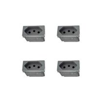 Kit 4 Modulos Tomada 10A Cinza Borne 615038CZ+ Pial Plus+ Kit 4 Modulos Tomada 10A Cinza Borne 615038CZ+ Pial Plus+